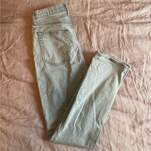 Abercrombie & Fitch Curve Love Ultra High Rise Slim Straight Jeans Size 28 TALL